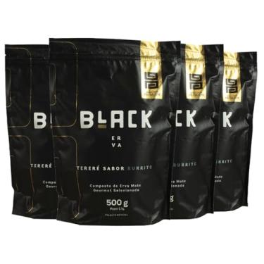 Imagem de KIT COM 4 PACOTES DE 500G ERVA MATE PARA TERERÉ BLACK ERVA (Burrito)