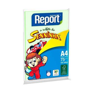 Imagem de Papel Sulfite A4 Report Seninha 75g Vd C/100fls 59 - Suzano Papel