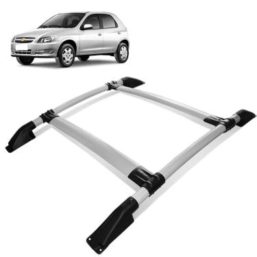 Imagem de Rack de Teto Bagageiro Celta 2003 a 2007 Tubolar Prata
