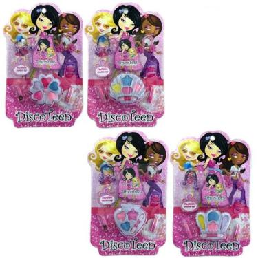 Imagem de Estojo de Maquiagem Infantil DiscoTeen - Anel- Batom-Elastico de cabel