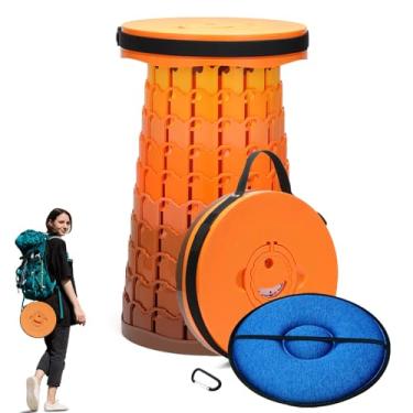 Imagem de Banqueta dobrável, dobrável ajustável de 50 cm de altura, banqueta portátil para adultos, resistente, com almofada - máx. 453 kg