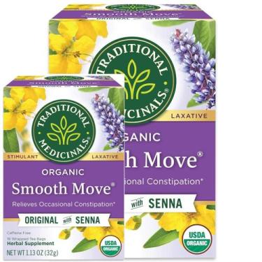 Imagem de Chá medicinal tradicional orgânico Smooth Move 32 saquinhos de chá x2 