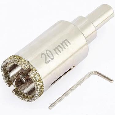 Imagem de DaduoRi Serra Copo Diamantada de 3/4 Pol. com Broca Piloto, Brocas para Azulejos de 3/4 Pol. para Granito, Cerâmica, Porcelanato, Mármore, Vidro, Pedras, Profundidade de Corte de 1 1/2 Pol. para Banca