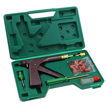 Imagem de Micro Traders Kit de reparo de pneus sem câmara com caixa de armazenamento para fixação de pneus com furo redondo