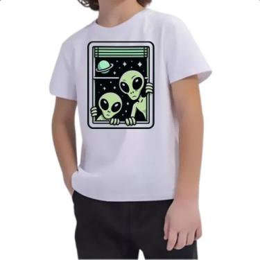 Imagem de Camiseta Infantil Aliens na janela - Alearts, 8