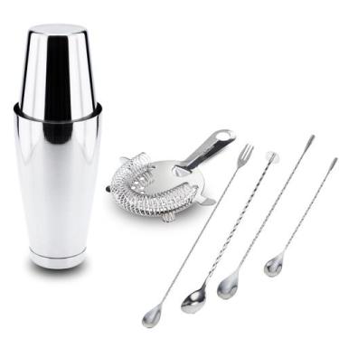 Imagem de Kit Coqueteleira Boston Coador e Jogo de Colheres Bailarina - Weck