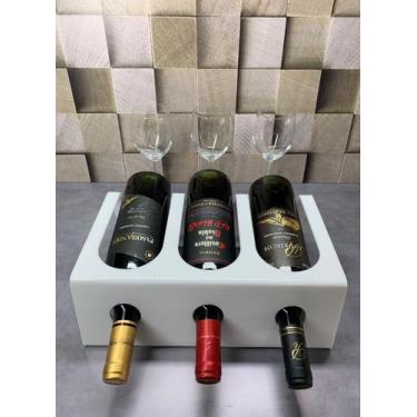 Imagem de Porta vinhos em acrílico organizador expositor - Fábrica de Utilidades