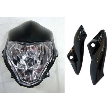 Imagem de Farol Cb300 Carenagem Farol Abas Laterais Preta - Serjão Motopeças