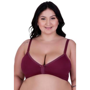 Imagem de Sutiã Plus Size sem Bojo Pala Reforçada Dupla- c6 SUTIÃ JOSI - TERRA E