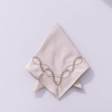 Imagem de Plumasul Guardanapo Bella Mesa Rametto Corto 100% Algodão Cetim 300 fios 40x40cm - Cor Fendi