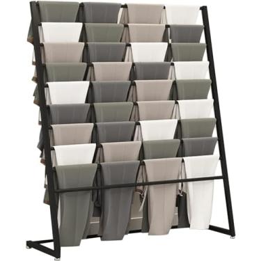 Imagem de Cabides De Hijab De Metal - Suporte De Exibição De Lenço - Rack De Terno De Chão - Prateleira Organizadora De Lenços De Chão, Prateleira De Lenços De Seda, Expositores De, Black, 60X40X145CM