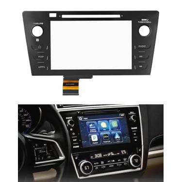 Imagem de TepHnf Substituição de rádio digitalizador de tela sensível ao toque para Subaru Legacy & Outback 86471-AL65A 86471-AL68A 86471-AL68A 86471-AL65B 86471-AL66A (botão MAPA)