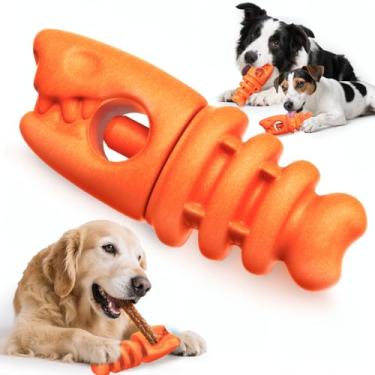 Imagem de BAEJMJK Suporte de bastão para cães brinquedos fofos para mastigar cães (laranja)