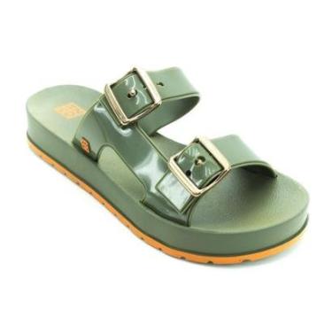 Imagem de Sandália Feminina Zaxy Flash - Verde-Feminino