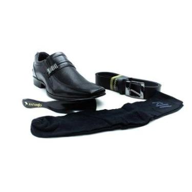 Imagem de Kit Sapato Social Masculino Rafarillo 34011-00pk 4 Em 1 - Preto-Masculino