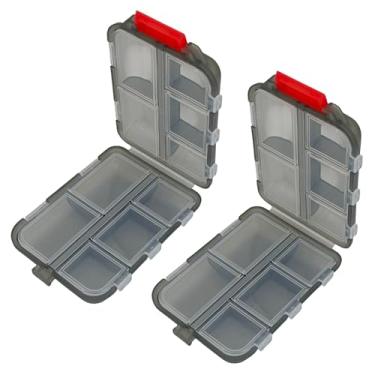 Imagem de Kit 2 Pçs Estojo Case Porta Comprimidos Semanal Caixa Organizadora Remedio Viagem (Preto)