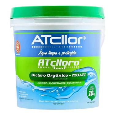 Imagem de Cloro Atclloro Tripla Ação 10kg Balde Para Piscina 3 Em 1 - Geral