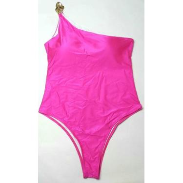 Imagem de Maiô body ombro único com bojo alça única corrente forrado - Tropicana