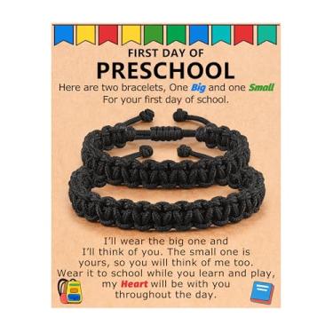 Imagem de PINKDODO Pulseira Back to School Mommy and Me First Day of Kindergarten Preschool Gifts for Boys, 6.5 inch, Nylon, Sem Pedra Preciosa