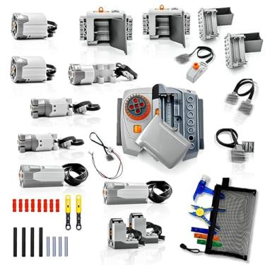 Imagem de YUN.arbor 44PCS Power Function Kit Set Motor Battery Infrared-Remote-Control Receiver Train Adjustable Speed ​​Motor Parts, Motor Power Change Parts Compatible with mainbrands Technic-Parts