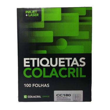 Imagem de Etiqueta Carta CC180 25,4x66,7mm Colacril 100 Folhas