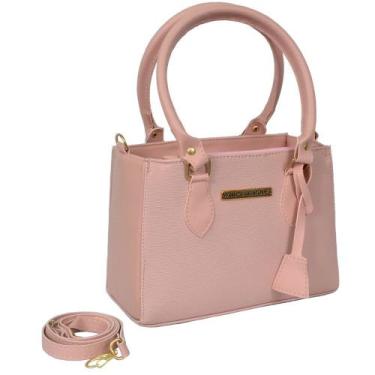 Imagem de Bolsa Média Feminia Transversal Manuela Marques, Mulher, Rosa, Único