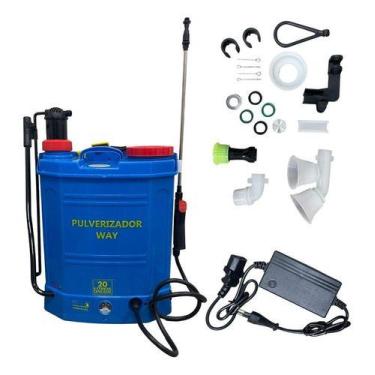 Imagem de Pulverizador Costal 2x1 Elétrico Manual 20 Litros Bomba Top - Importwa