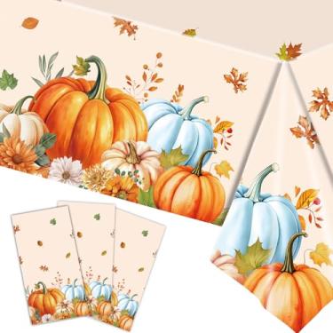 Imagem de Avikosi Toalha de mesa retangular descartável para jantar, festas, decoração de outono, Ação de Graças, Dia de Ação de Graças, Dia de Ação de Graças, Dia de Ação de Graças, uso interno e externo de 3