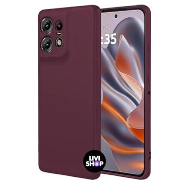 Imagem de Capa Case Capinha Compatível Motorola G75 Silicone Com Bordas Elevadas Aveludada Forro Premium (VINHO)