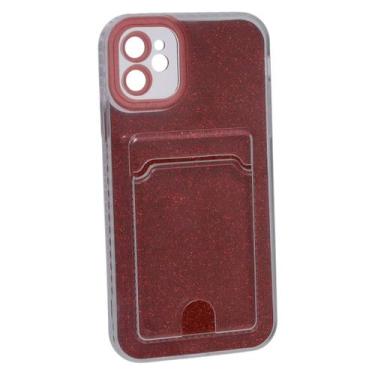 Imagem de Capa Capinha Case Porta Cartão Glitter Compatível iPhone 11 - Tesla St