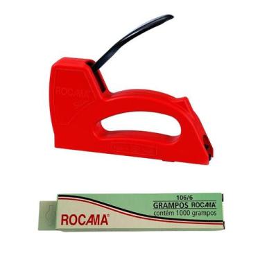 Imagem de Kit Grampeador Rocama Sim + 1000 Grampos Rocama 106/6