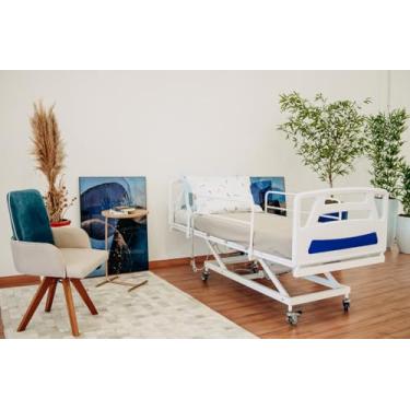Imagem de Cama Solteiro Turince Motorizada 3 movimentos (Costas, Altura, Pernas) Acompanha colchão D28 + Cadeira de rodas manual