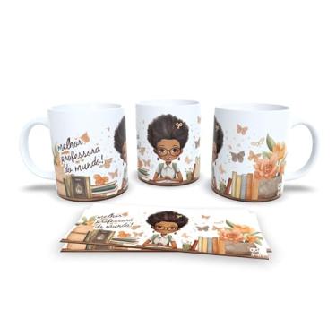 Imagem de Caneca branca dia dos professores floral (14110)