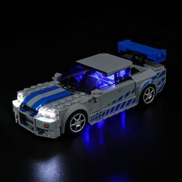 Imagem de LED Light for Lego 76917 Speed Champions Fast & Furious Nissan Skyline GT-R (R34) Set, Light Kit Compatible with Lego 76917 Building Blocks Model, Not Included The Model Set