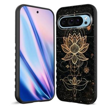 Imagem de EFGWSDER Capa para Google Pixel 10/Pixel 10 Pro 6,3 polegadas 2025, capa protetora de borracha TPU flexível com absorção de choque, Magic Lotus Floral