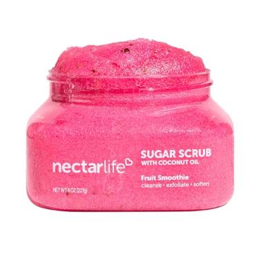 Imagem de Esfoliante corporal de açúcar 236 ml, esfoliante hidratante para cuidados nutritivos essenciais do corpo, presente para ela (smoothie de frutas)