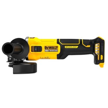 Imagem de DEWALT Esmerilhadeira Angular Elétrica Sem Fio De 4 1/2" Com Interruptor Deslizante, 20 V Máx., Somente Ferramenta Revestimento (Dcg407B)