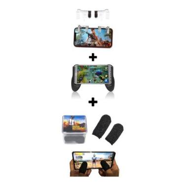 Imagem de Kit 1 Par Luva Dedo C/case + 1 Gamepad + 1 Par Gatilho R1 L1 - LL, Pub