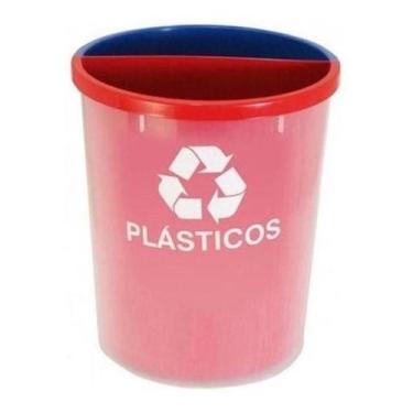 Imagem de Lixeira Mix 25 Litros Coleta Seletiva Com 2 Divisões Mix2 - JSN