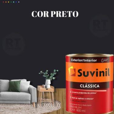 Imagem de Tinta Para Parede Cinza Suvinil Clássica 800ml Premium, Preta