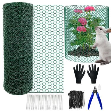Imagem de Protetores de plantas de animais, gaiolas de plantas para manter os animais fora com laços, alicates, estacas, gaiola de plantas de coelho, protetor de plantas de arame, protetores de cerca de plantas