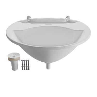 Imagem de Lavatorio de Plastico Pia para banheiro lavabo pequeno econômico Branc