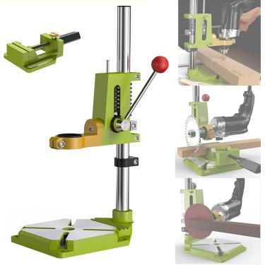 Imagem de Suporte de furadeira para furadeira manual, mesa de furadeira de bancada, suporte de mesa de furadeira ajustável Máquina de perfuração de madeira para ferramenta de reparo de bancada, base d