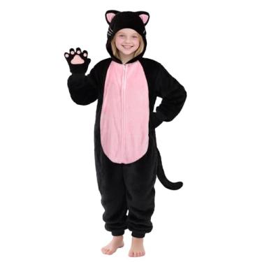 Imagem de digi Pijama adulto unissex de Halloween, fantasia de animal, peça única, Preto, 120(6-7T)