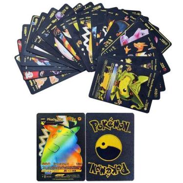 Imagem de Cartas de pokemon 27 Cartinhas Sem Repetição Cards Pikachu, Preto