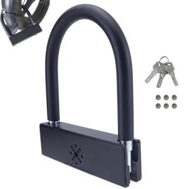 Imagem de Cadeado Trava de Moto Bike com Alarme Anti Furto Motocicleta Bicicleta Portao Seguro Resistente Segurança