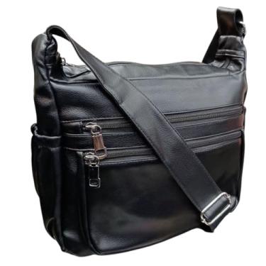 Imagem de Bolsa Transversal Carteiro Espaçosa com Vários Compartimentos Dia a Dia Passeio Unissex