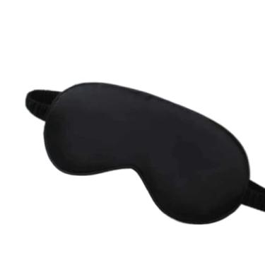 Imagem de Máscara de Dormir, Tapa Olho de Cetim Super Confortavél, Cores Lindas Unisex(2,PRETA + PROTETOR AURICULAR)