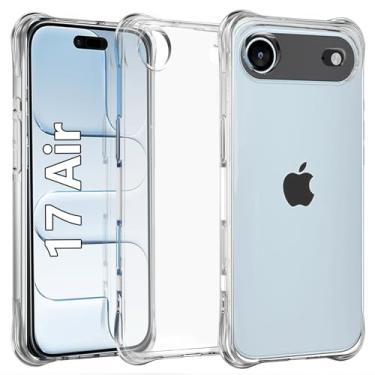 Imagem de USTIYA Capa para iPhone Air 6,7 polegadas 2025 Case Uso Resistente, Capinha Bumper Absorção Choques em TPU Transparente Protector Câmera Espessamento nas Quatro Pontas da Carcasa