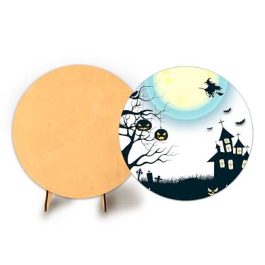 Imagem de Painel Redondo C Elastico 50cm Halloween + Suporte MDF (HAL0003)